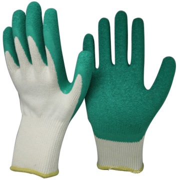 NMSAFETY 13 Gauge Polyester beschichtete grüne Latex Gartenhandschuhe